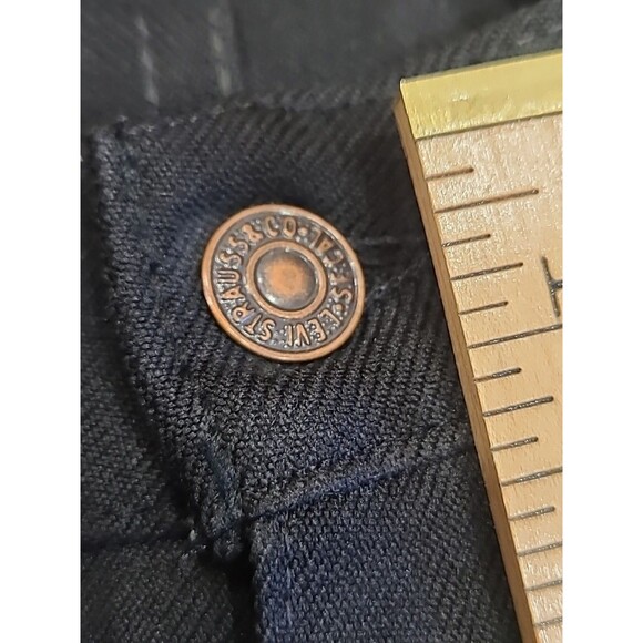 VTG Levis Mens 38x30 Black Dacron Polyester Bootcut Made USA 70s Western Cowboy - Picture 8 of 9